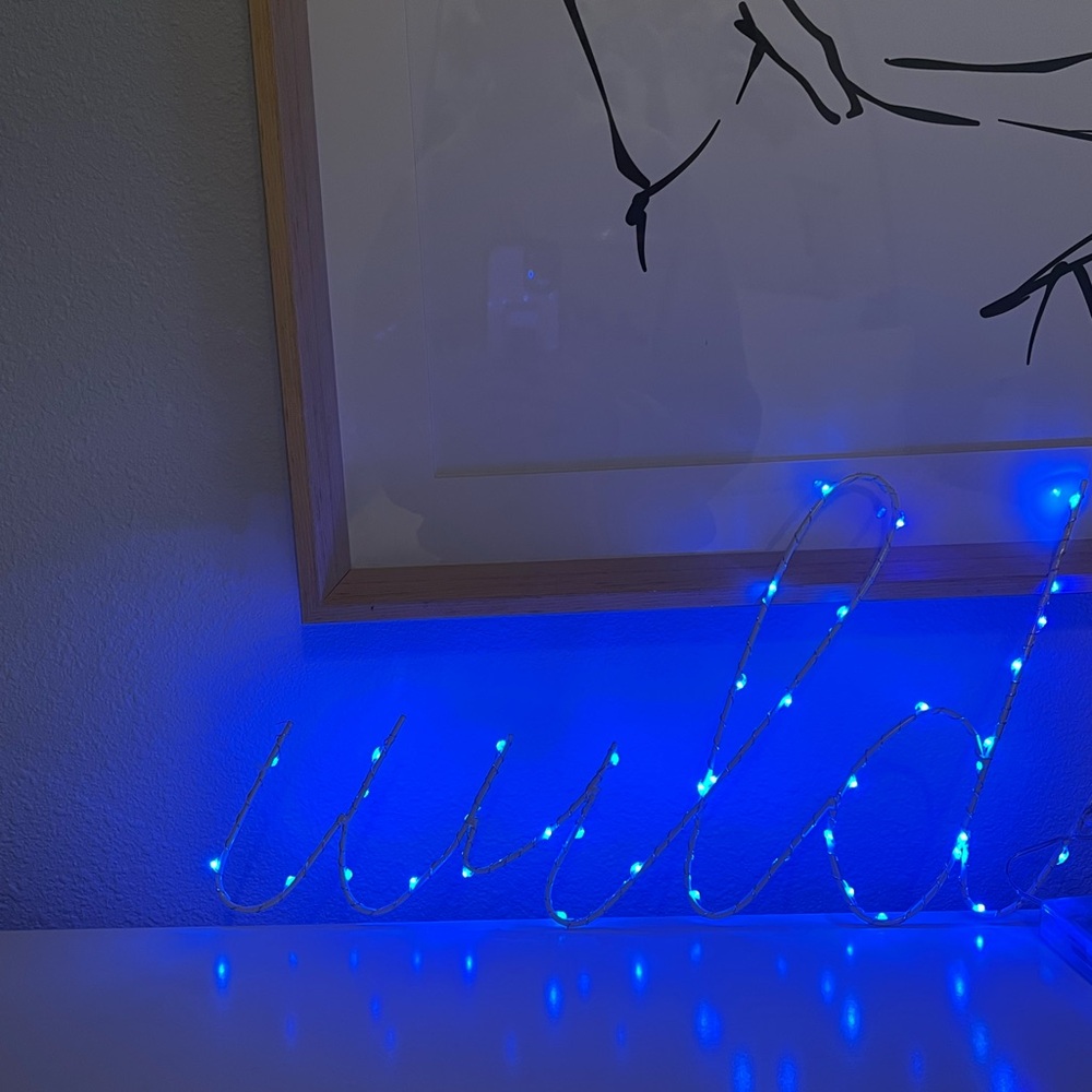 Blue LED “wild” Light Sign 💙